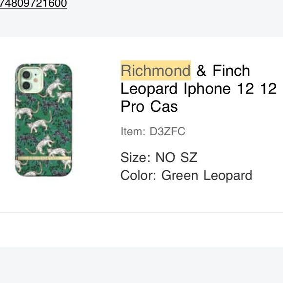 Richmond & Finch Leopard Iphone 12 12 Pro Case - Picture 6 of 6